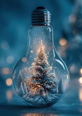 Christmas Tree in a Lightbulb