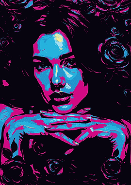 Dua Lipa Pop Art Portrait