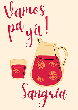 Vamos pa ya! Sangria Illustration