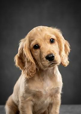 Adorable Cocker Spaniel Puppy Portrait