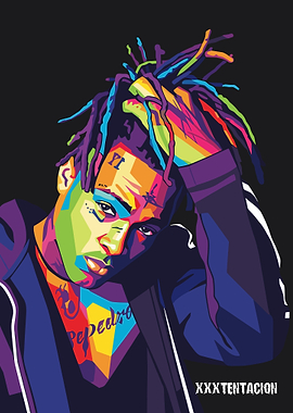 XXXTentacion Colorful Portrait