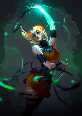 Hades II Character with Glowing Sword