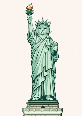 Statue of Liberty Cat