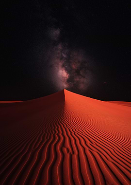 Desert Dune Under Milky Way