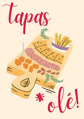 Tapas Olé Food Illustration
