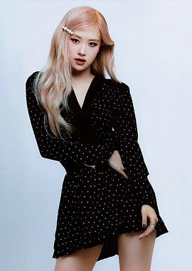 Rosé in Polka Dot Dress