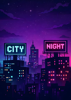 City Night Pixel Art