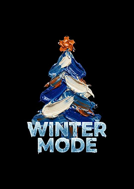 Winter Mode Christmas Tree Painting
