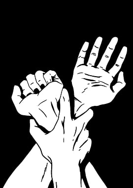 Hands in Black and White