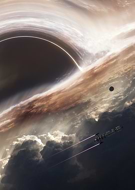 Spaceship near a black hole