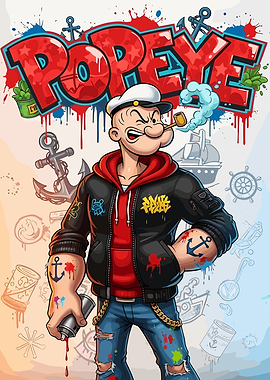 Popeye Graffiti Art