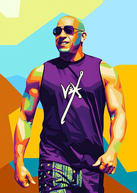 Vin Diesel Pop Art Portrait