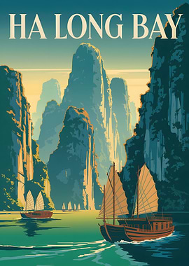 Ha Long Bay Travel Poster
