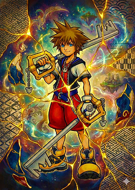 Kingdom Hearts Sora Kintsugi Art