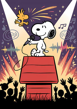 Snoopy and Woodstock on Stage