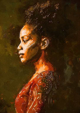 Kalya - Portrait of Black Woman in Profile