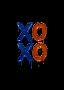 XOXO Graffiti Impasto Paint Texture Streetwear Valentine Graphic T-Shirt