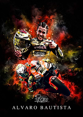 Alvaro Bautista World Champion Portrait