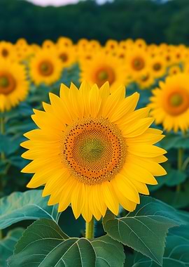 Sunflower Field in Full Bloom