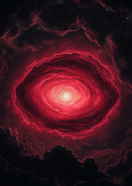 Red Nebula Space Cloud