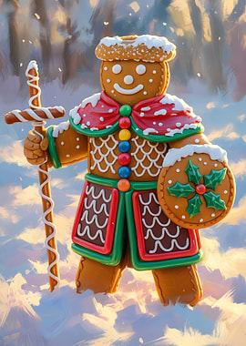 Gingerbread Knight with Candy Sword