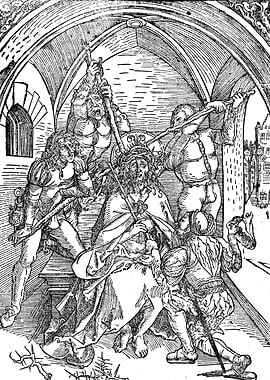Jesus Crowned with Thorns Albrecht Durer Engraving