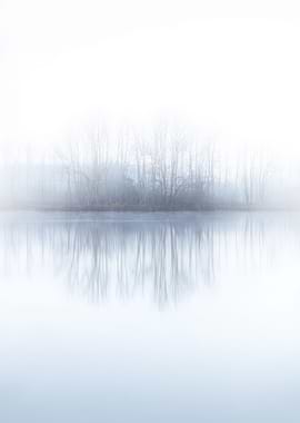 Misty Lake Reflection
