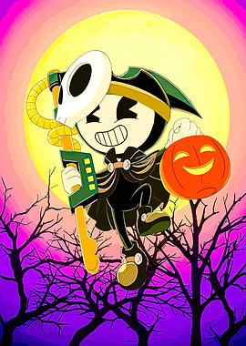 Cartoon Character Halloween Night