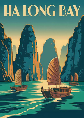 Ha Long Bay Travel Poster