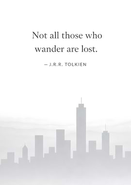 Not all those who wander