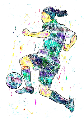 Colorful Soccer Player Illustration