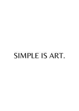Simple is Art.