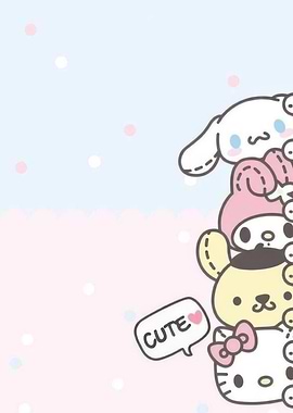 Sanrio Characters Stacked Cute Illustration