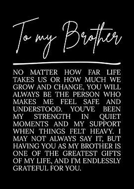 To my Brother - Gratitude Message