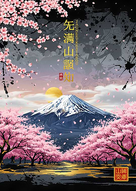 Mount Fuji in Ink & Light