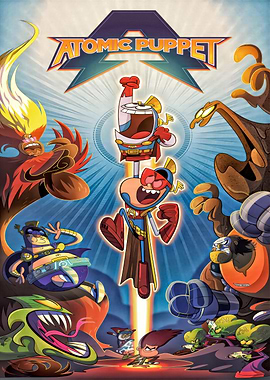 Atomic Puppet Cartoon Poster