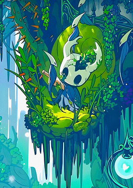 Hollow Knight in Green Environment