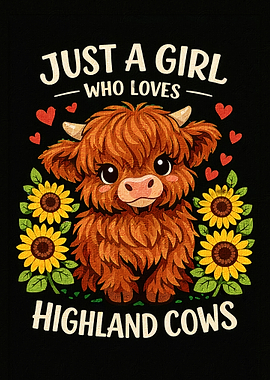 Girl Who Loves Highland Cows