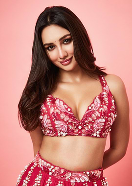 Woman in Red Embellished Lehenga Choli