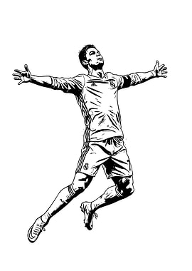 Cristiano Ronaldo Celebration Black and White