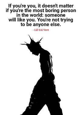 Lil Uzi Vert Quote Silhouette