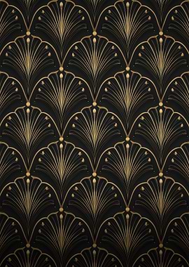 Art Deco Gold and Black Pattern