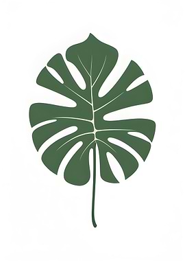 Monstera Leaf Illustration
