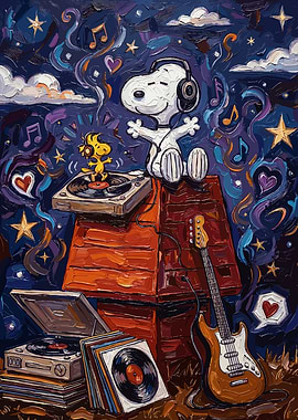 Snoopy and Woodstock Music Party