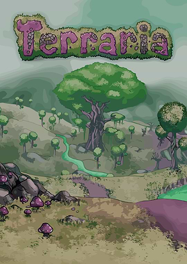 Terraria Pixel Art Landscape