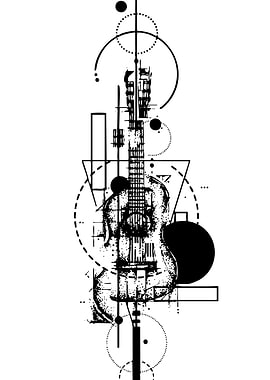 Abstract Guitar Art