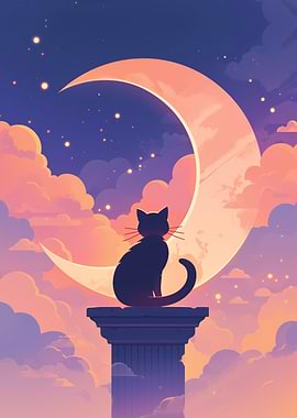 Moon and Sun: Cat Moon ~Twilight Moon ~