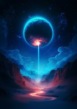 Mystical Planet Beam Landscape