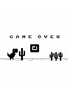 Chrome Dinosaur Game Over Screen