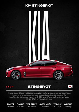 Kia Stinger GT Red Car